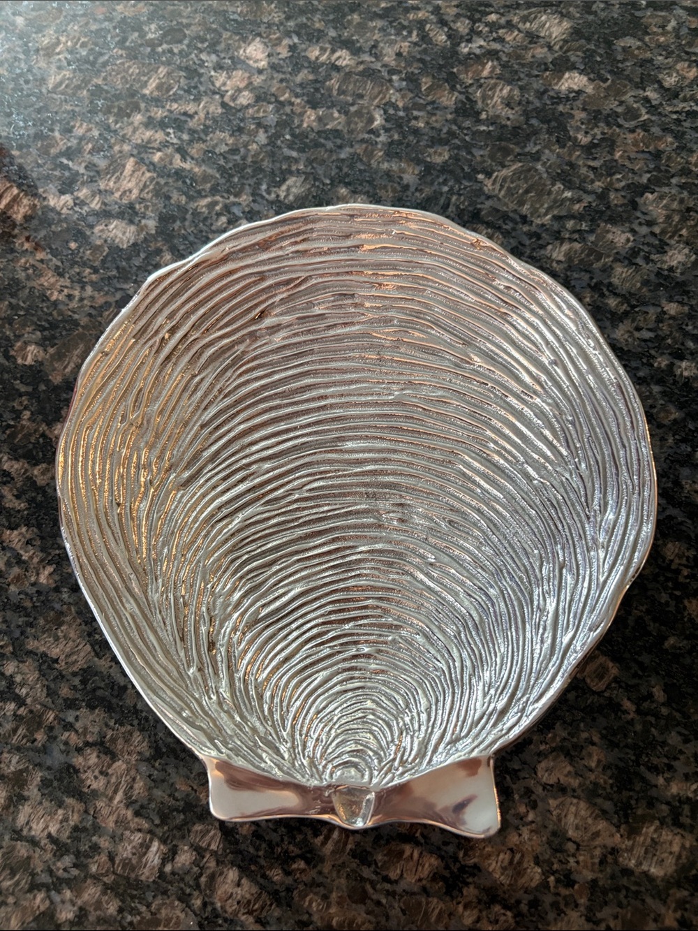 Mariposa Silver Shell Bowl / tray 9 inches- brand new